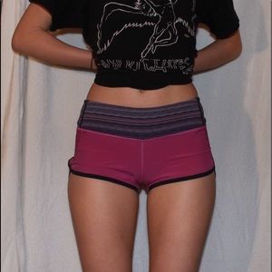 Purple lululemon speed short 2”